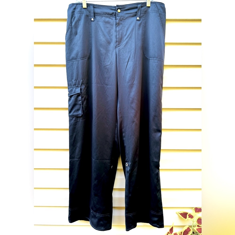 SOMA INTIMATES new with no tags black polyester wide leg pants size L